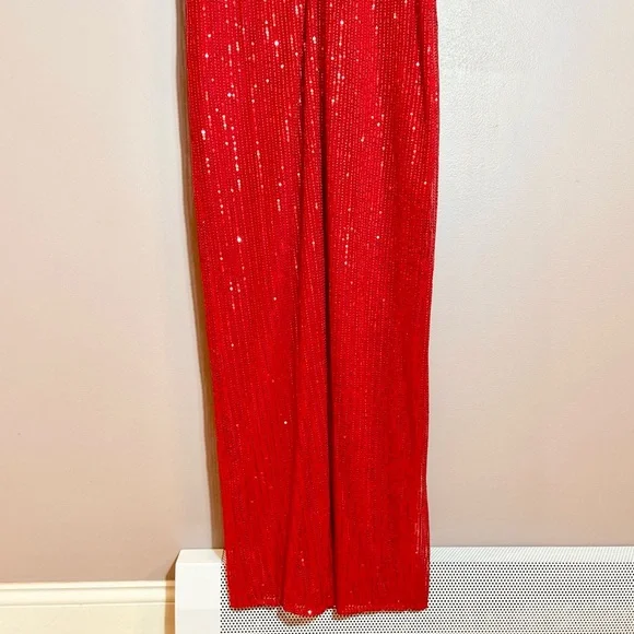 David’s Bridal Sequin Dress With Flower Embellishment - Picture 9 of 10